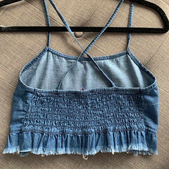 Denim Crop Top - Picture 2 of 2